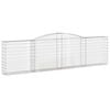 vidaXL Coș gabion arcuit 400x30x100/120 cm fier galvanizat
