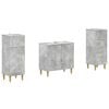 vidaXL Set de cabinet pentru baie cu 3 piese DELFT Gri Beton