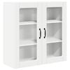 vidaXL Dulap de sticlă pentru perete PORTO Alb 80 x 31 x 80 cm