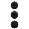 vidaXL Set de Globuri de Crăciun 3 pcs Negru Plastic