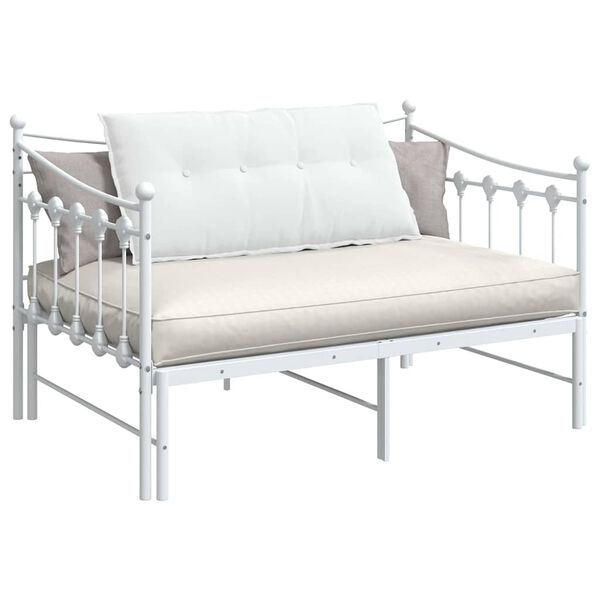 vidaXL Perna pentru spate Alb 100 x 19 x 50 cm țesătură