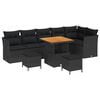 vidaXL Set de canapele pentru grădină 9 pcs Negru poliratan