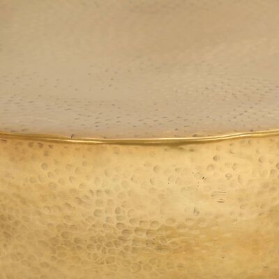 vidaXL Măsuță de cafea, alamă, 70 x 30 cm, aluminiu bătut cu ciocanul