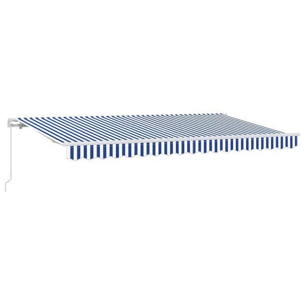 vidaXL Cortina Retractabilă Albastru și Alb 350 x 200 cm