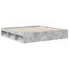 vidaXL Cadru de pat cu headboard Beton 200 x 200 cm Lemn de pin masiv