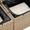 vidaXL Set de canapele pentru grădină cu pernă 10 pcs Bej Poli Rattan