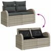 vidaXL Set de canapele pentru grădină 6 pcs Gri deschis Rattan poli