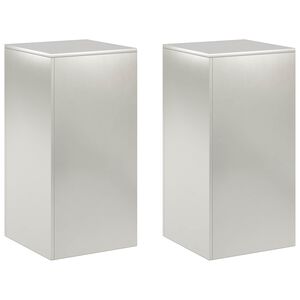 vidaXL Suport pentru plante 2 pcs Argintiu 40 x 40 x 80 cm Oțel