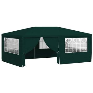 vidaXL Cort de petrecere profesional cu pereți verde 4 x 6 m 90 g/m&sup2;