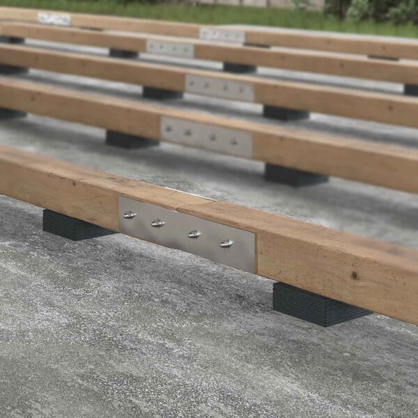 vidaXL Pat din granulate de cauciuc Negru 9 x 9 x 0,3 cm Cauciuc