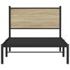 vidaXL Cadru pat metalic fără saltea, stejar sonoma, 100x200 cm