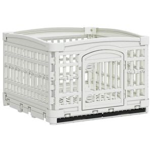 vidaXL Spațiu de joacă pentru c&acirc;ini cu 4 panouri 122 x 106,5 x 82 cm
