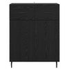 vidaXL Bufet cu sertar Stejar Negru 69,5 x 34 x 90 cm Lemn compozit