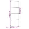vidaXL Ușă interior Slim auriu 76x201,5 cm sticlă securizată/aluminiu