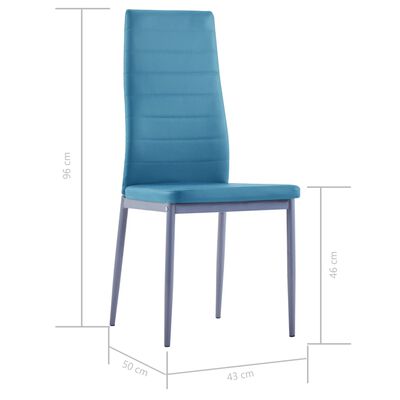 vidaXL Set mobilier de bucătărie, 7 piese, albastru