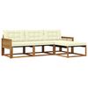 vidaXL Set de canapele de exterior 4 buc. Natural și Crem