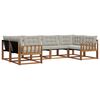 vidaXL Set de canapele de exterior 6 pcs Gri natural și deschis