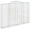 vidaXL Coș gabion arcuit, 300x30x200/220 cm, fier galvanizat