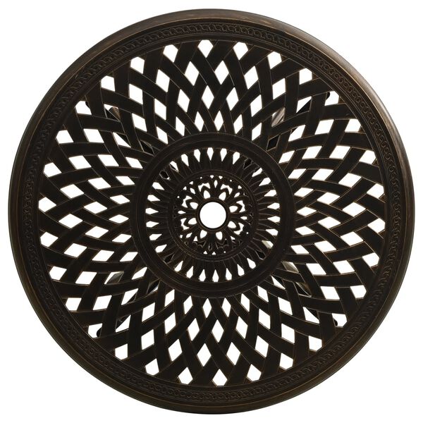 vidaXL Masă pentru grădină, bronz, 78x78x72 cm, aluminiu turnat