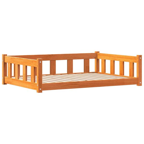 vidaXL Pat pentru c&acirc;ini cu depozitare Maroniu cerat 100 x 70 x 28 cm