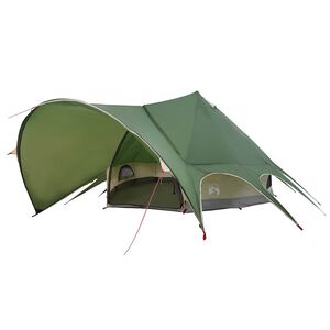 vidaXL Cort Teepee pentru 9 Persoane Verde și gri 502 x 502 x 297 cm