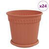 vidaXL Ghivece pentru plante 24 pcs Roșu cărămidă &Oslash; 19 x 16 cm Plastic