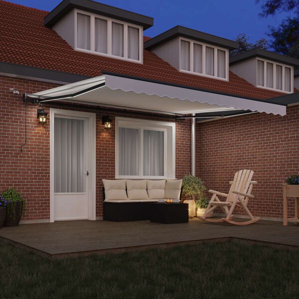 vidaXL Țesătură pentru copertină cu Alb 400 &times; 350 cm Poliester