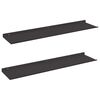 vidaXL Raft suspendat 2 buc. Negru 80 x 18 x 2,5 cm Oțel
