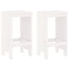 vidaXL Taburete de bar, 2 buc., alb, 40x36x75 cm, lemn masiv de pin