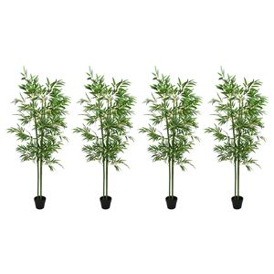 vidaXL Copac Bambus Artificial 4 buc. Verde 60 x 18 x 190 cm
