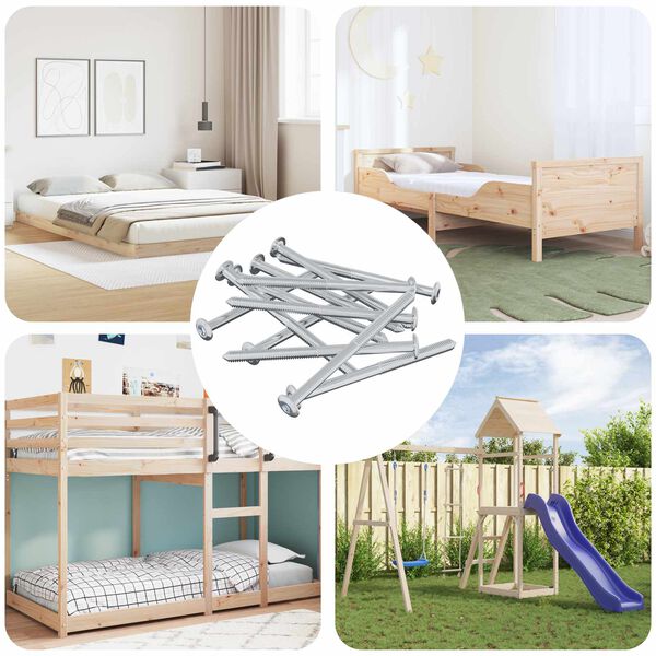 vidaXL Șurub 12 pcs Argintiu M6 x 85 mm Oțel