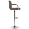 283418 vidaXL Bar Stool Taupe Fabric