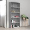 vidaXL Bibliotecă 5 niveluri gri sonoma 80x30x189 cm lemn compozit