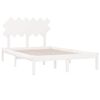 vidaXL Cadru de pat mic dublu, alb, 120x190 cm, lemn masiv