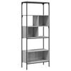 vidaXL Bibliotecă cu 5 niveluri gri sonoma 76x33x188,5cm lemn compozit