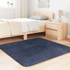 vidaXL Covor shaggy cu pom înalt, NAVARRA, bleumarin, 120x120 cm