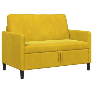 vidaXL Sofa cu Spațiu de Depozitare Galben 122 x 78 x 87 cm Poliester