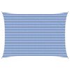 vidaXL P&acirc;nză de umbră 3,5 x 5 m HDPE Dreptunghiular Albastru și Alb