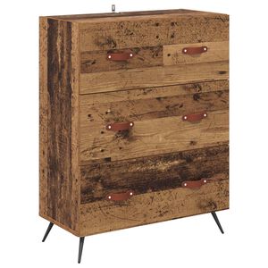 vidaXL Comodă cu sertare Lemn vechi 69,5 x 34 x 90 cm Lemn prelucrat