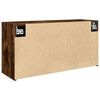vidaXL Dulap perete baie, stejar fumuriu, 80x25x40 cm, lemn prelucrat