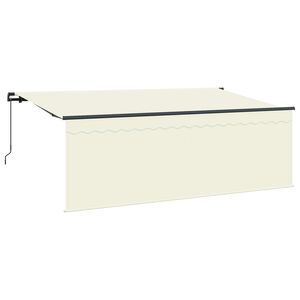 vidaXL Copertină retractabilă Crem 350 x 200 cm Poliester și Aluminiu
