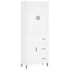 vidaXL Dulap &icirc;nalt, alb, 69,5x34x180 cm, lemn compozit