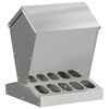 vidaXL Feeder pentru pui Argintiu 30 x 30 x 39 cm Oțel Galvanizat
