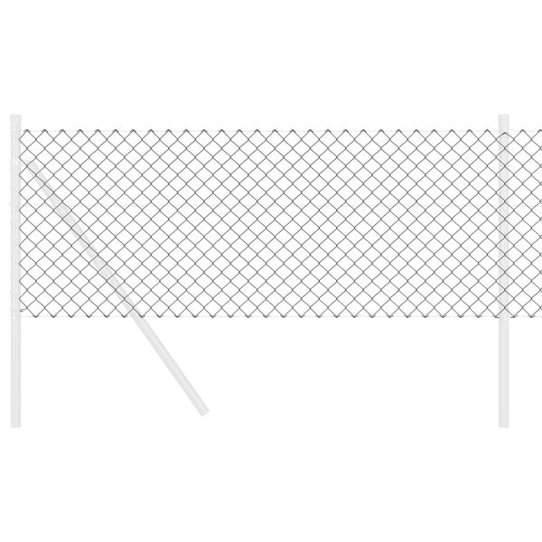 vidaXL Gard cu plasă de s&acirc;rmă Gri 10 x 0,4 m Oțel