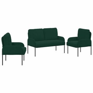 vidaXL Seturi de canapele 3 pcs Verde &icirc;nchis 115 x 56 x 80 cm placaj