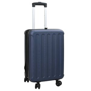 vidaXL Valiză cu blocare Albastru &icirc;nchis 34 x 23 x 55.5 cm Plastic ABS