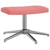 vidaXL Scaun de relaxare cu taburet, roz, catifea