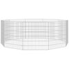 vidaXL Adăpost pentru animale cu 10 panouri, 54x60 cm, fier galvanizat