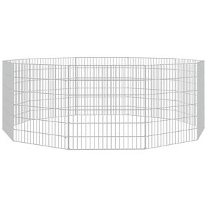vidaXL Adăpost pentru animale cu 10 panouri, 54x60 cm, fier galvanizat