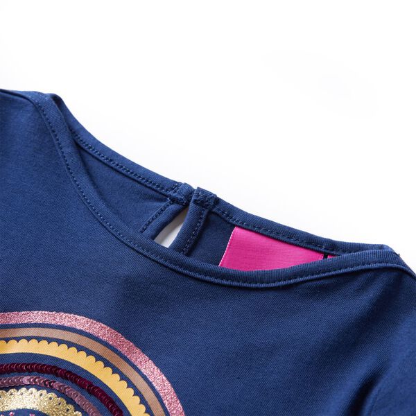 Tricou pentru copii cu mâneci lungi, bleumarin, 92